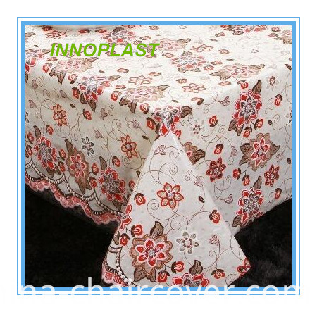 PVC Printed Transparent Tablecloth with Nt Pattern (NT0004)
